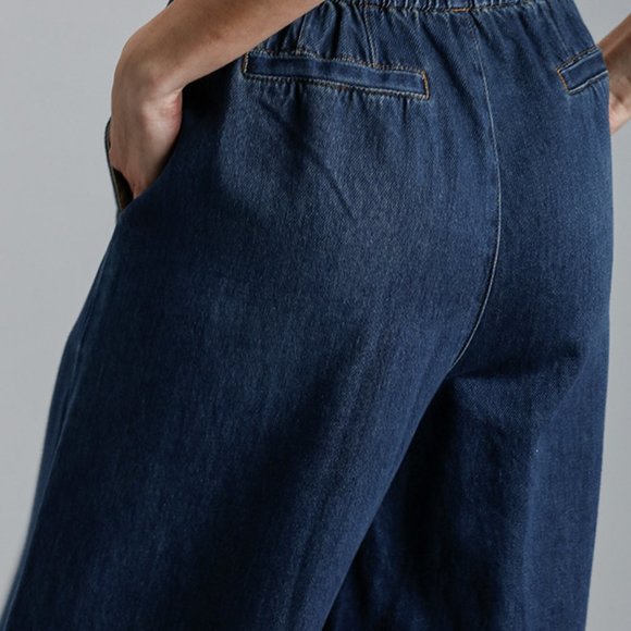NWT Umgee Paperbag Wide Leg Denim Jeans - Picture 4 of 12